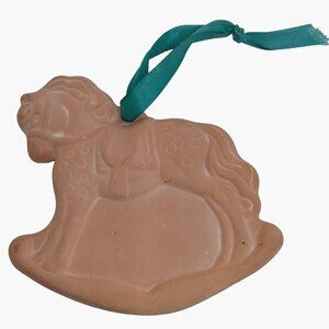 Rocking Horse Christmas Ornament Terra Cotta Western